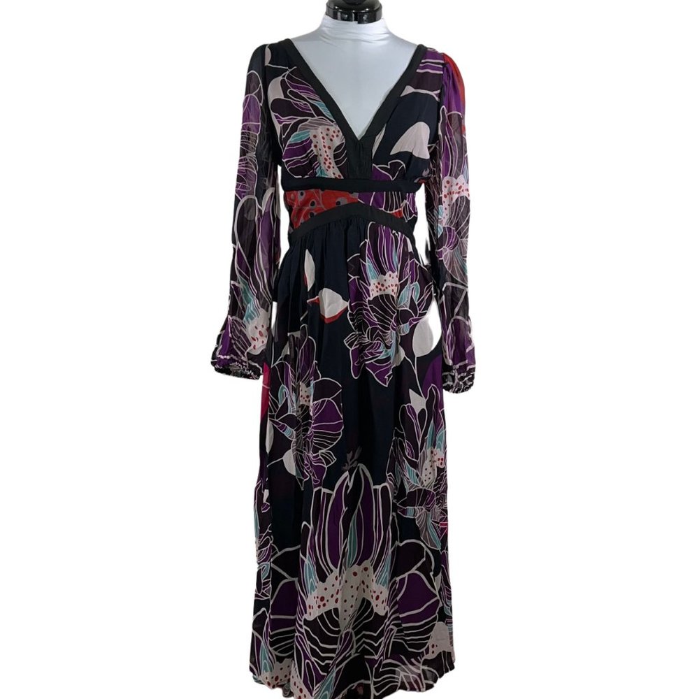 NWT Anthropologie winter floral maxi dress